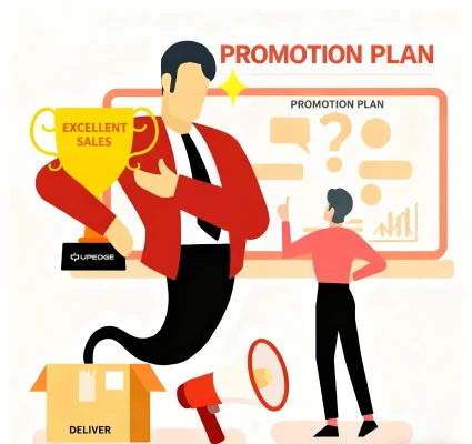 Promote your store, marketing promotion plan illustration