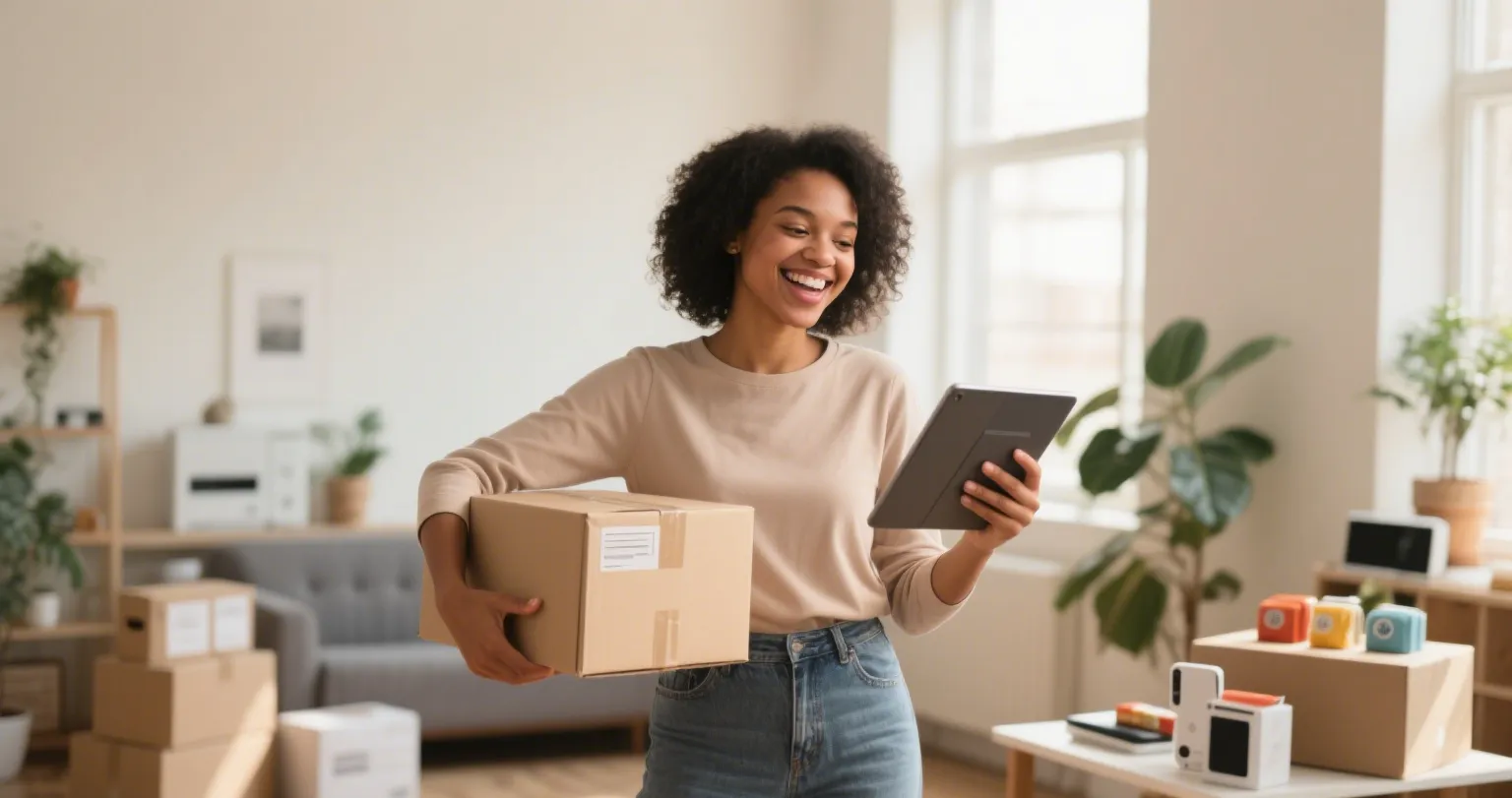 Upedge Shopify dropshipping success story: Happy seller managing orders with ease