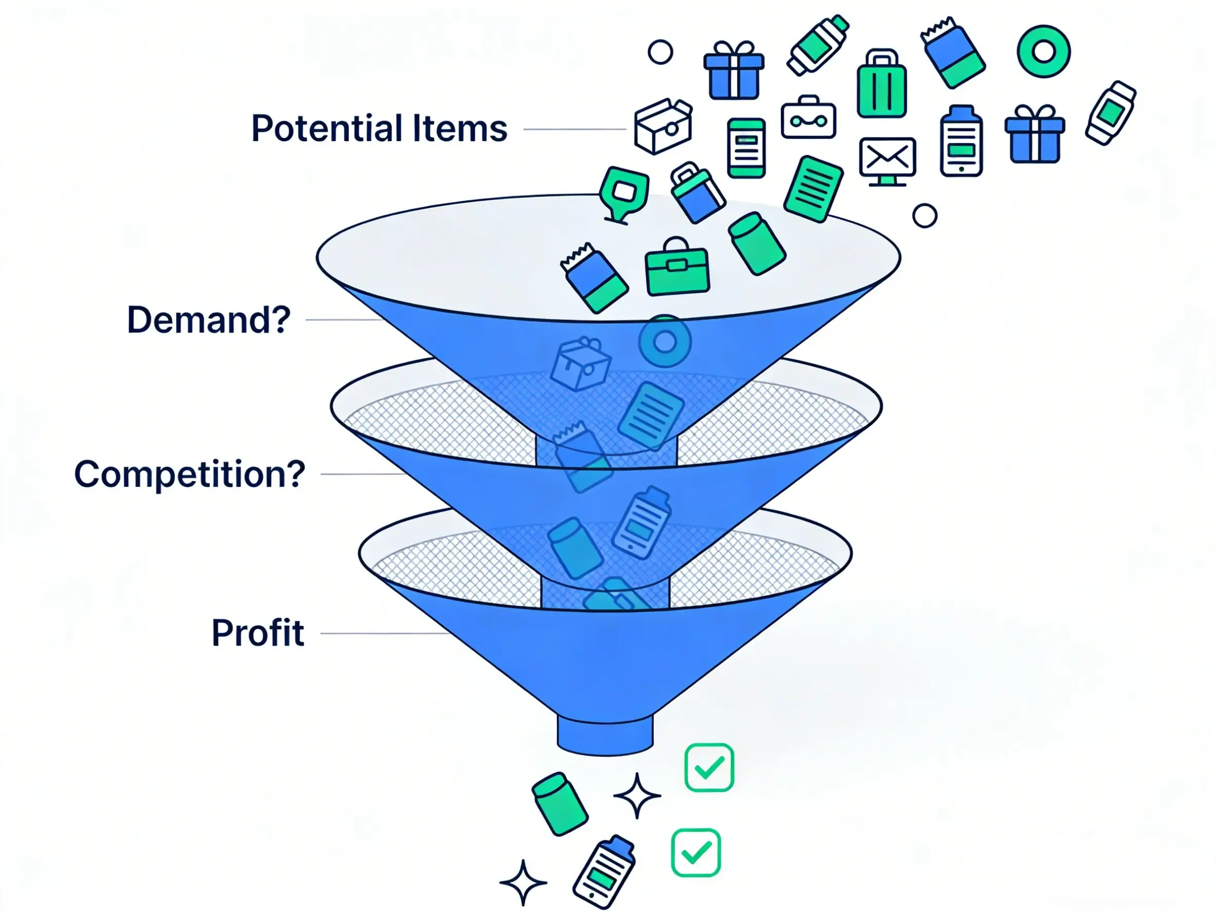 Dropshipping Product Three-Layer Filter (Demand → Competition → Profit)