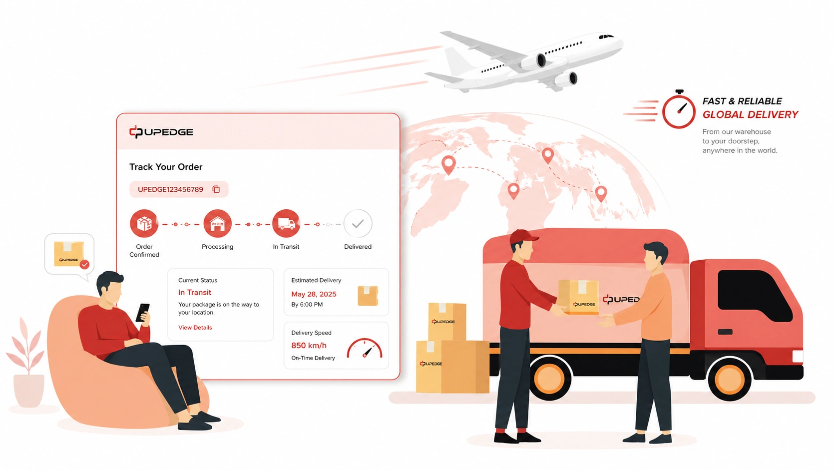 Pengiriman cepat dalam pemenuhan Shopify dengan pelacakan pesanan dan layanan pengiriman global