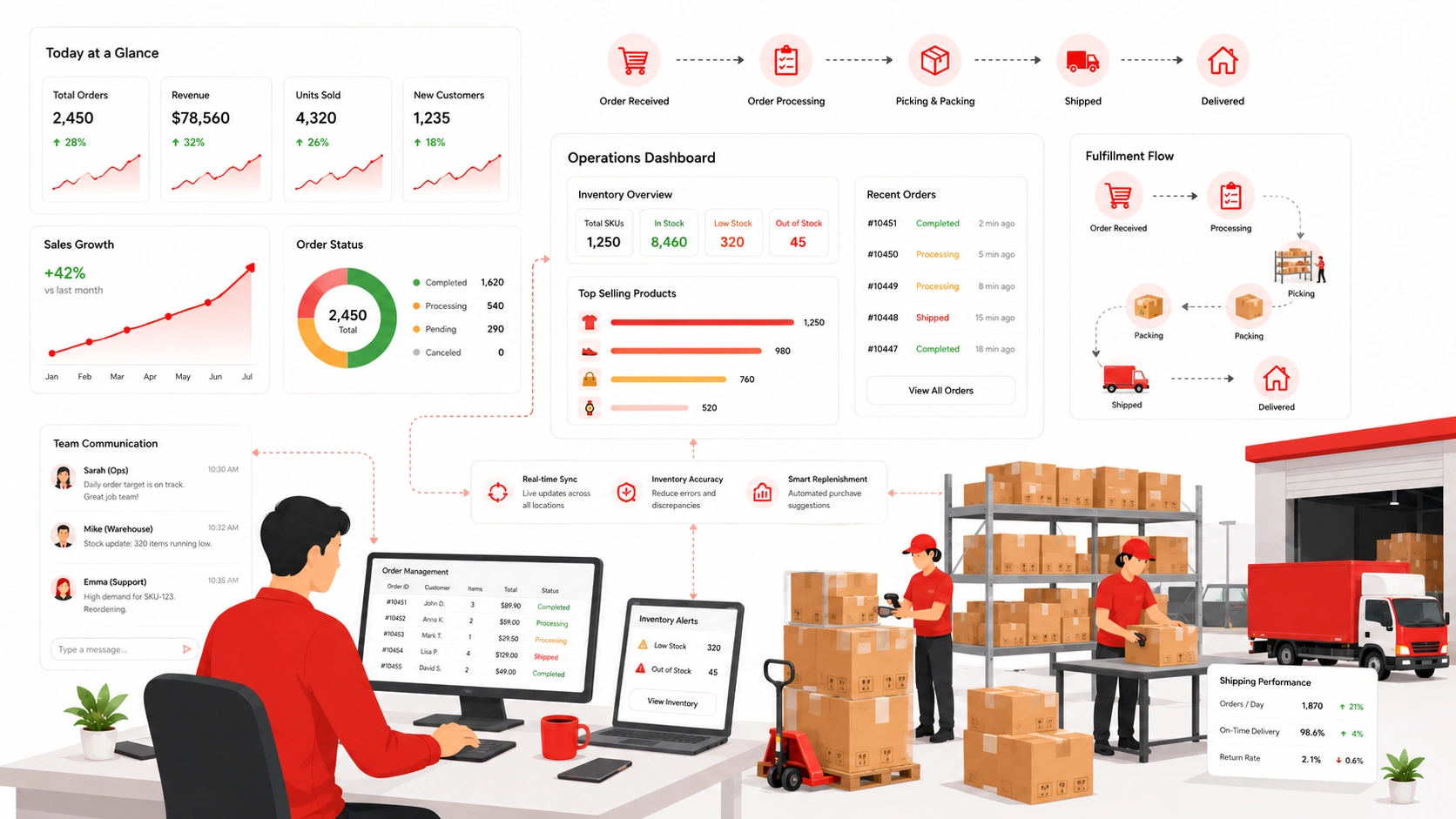 Scale your store with organized dropshipping operations, order management, inventory tracking, and fulfillment workflow