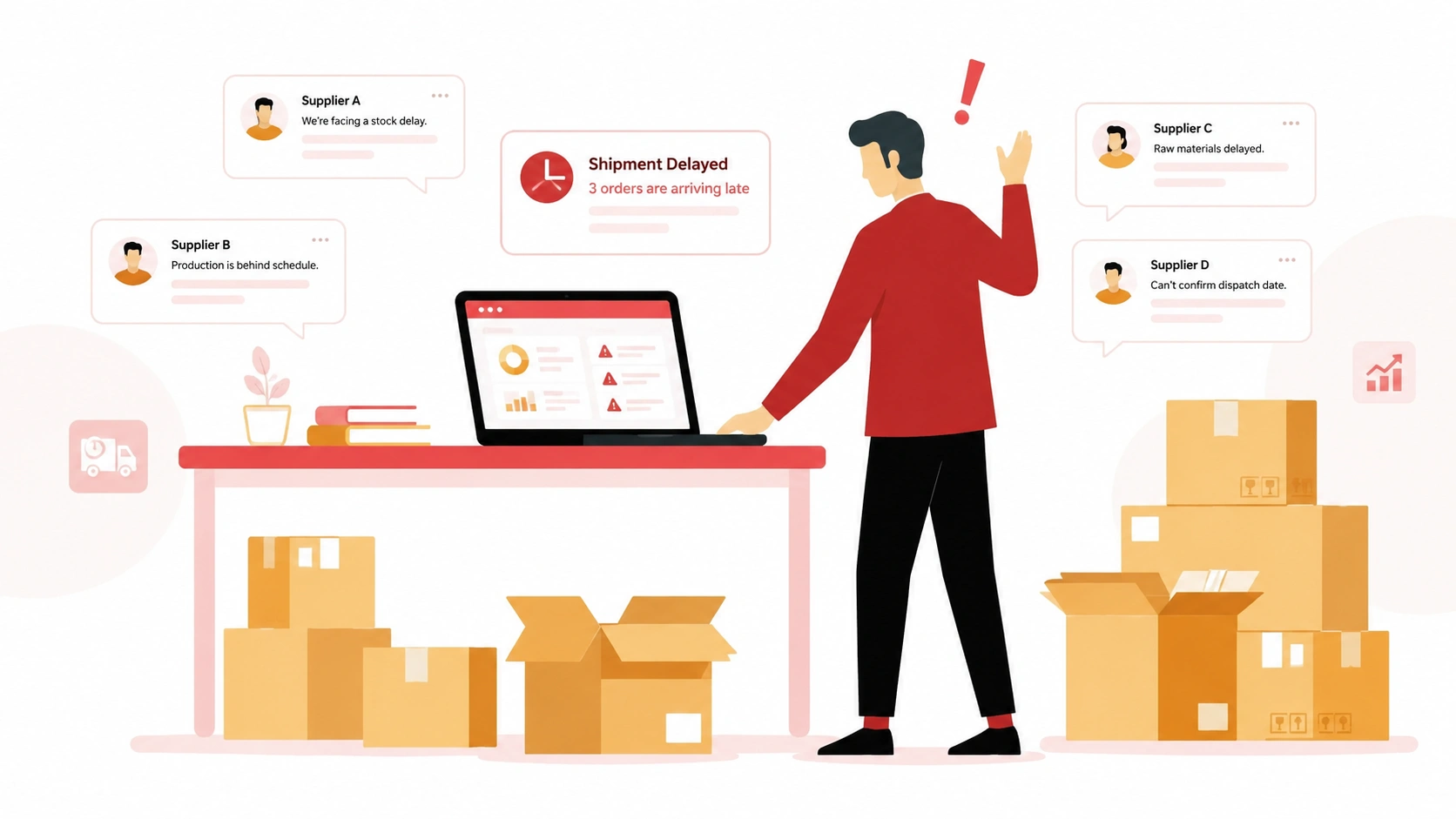 Dropshipping store problems with shipment delays, supplier issues, and order fulfillment challenges