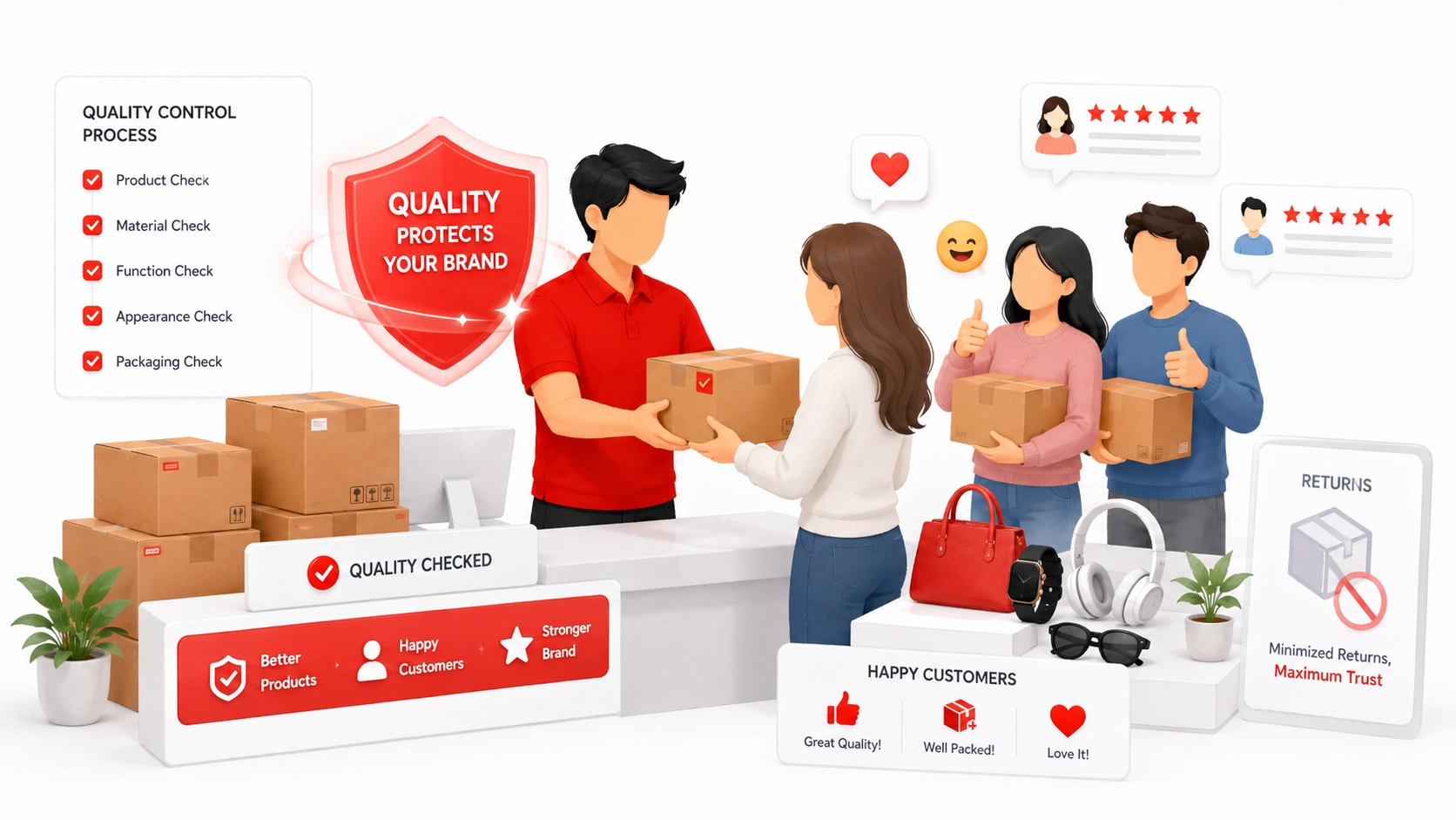 Paid quality inspection protecting brand reputation with better products, happy customers, and fewer returns