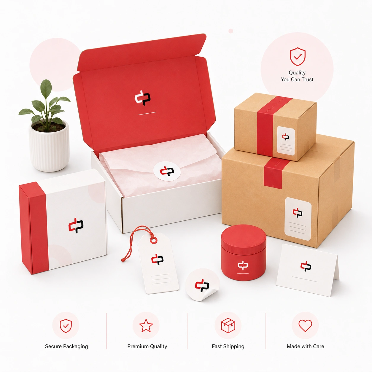 Merkgebonden private label dropshippingverpakkingen die klantvertrouwen opbouwen door een kwalitatieve presentatie