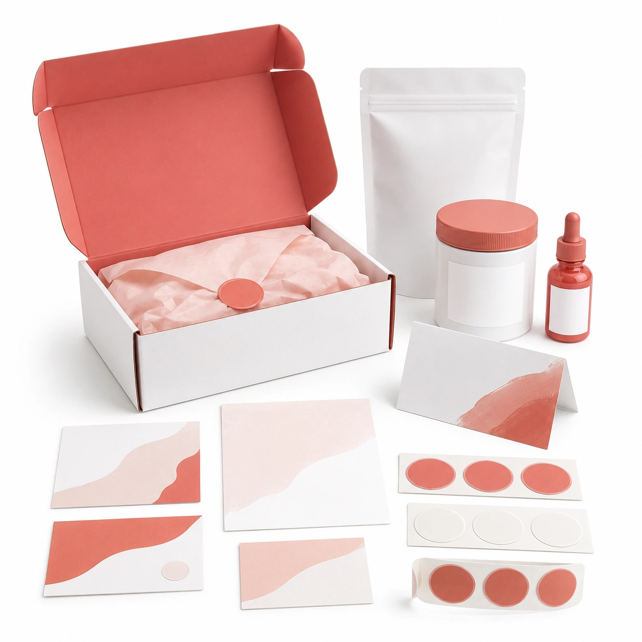 Custom packaging, product labels, stickers, and inserts for building a recognizable ecommerce brand
