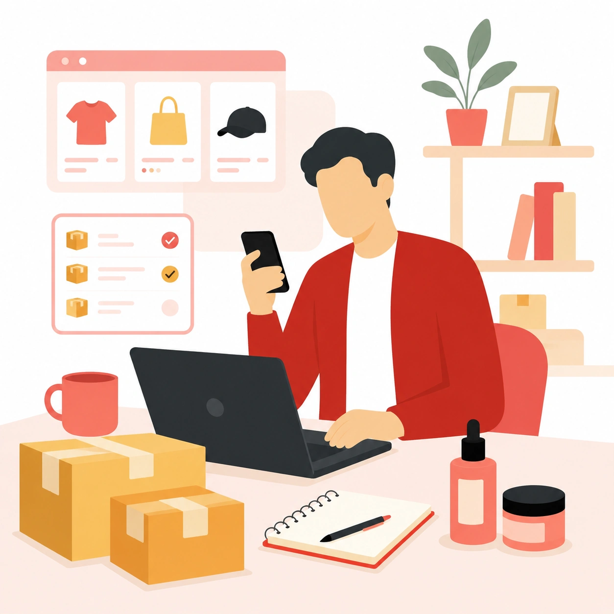 Dropshipping partner supporting independent Shopify sellers with product sourcing, order management, and ecommerce store operations