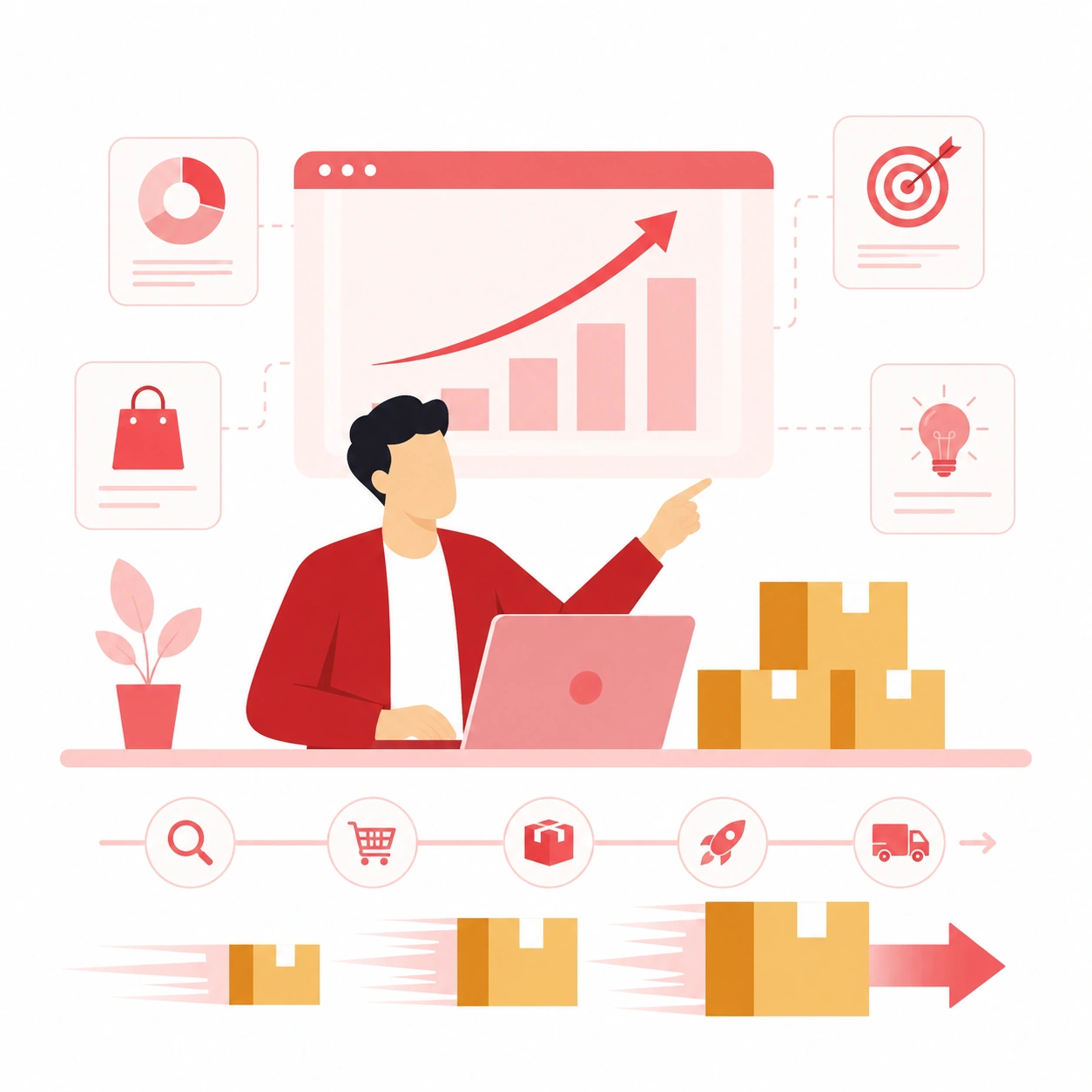 White label dropshipping seller using data and fast fulfillment to move faster than market trends