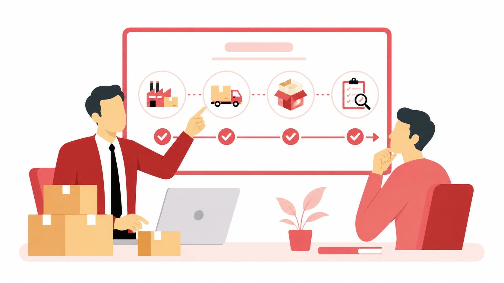 Dropshipping partner recommending the right sourcing, shipping, and fulfillment support for sellers
