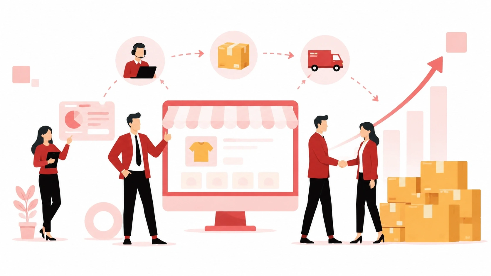 Dropshipping partner supporting sellers for long-term ecommerce growth through fulfillment, logistics, and scaling solutions