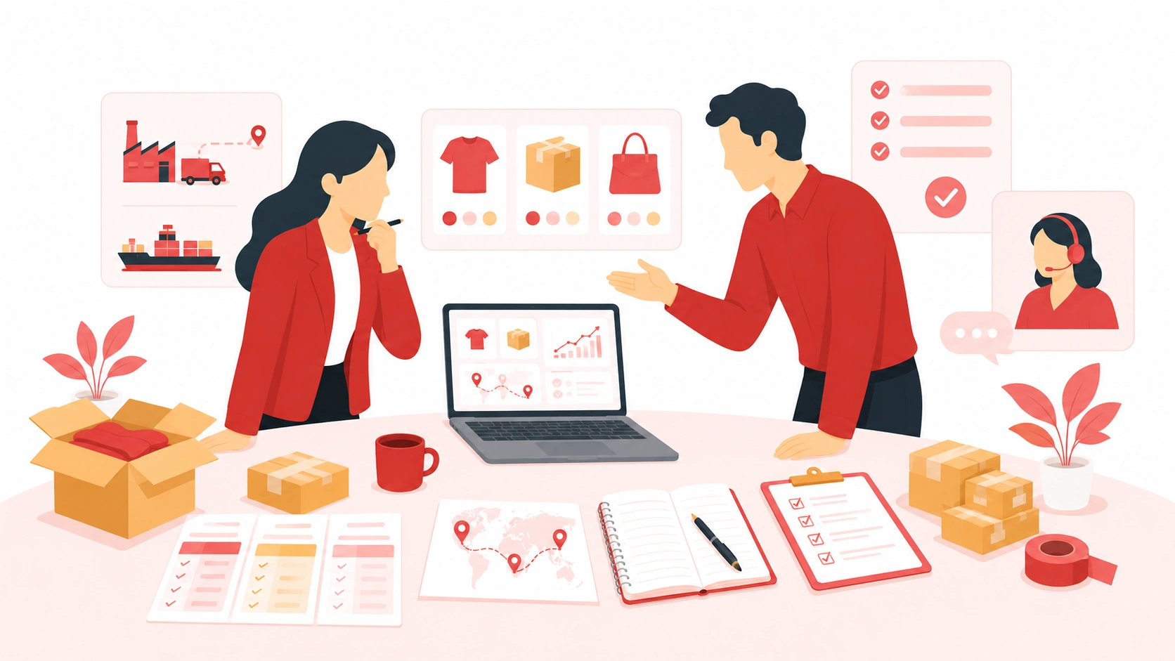Dropshipping partner responding to a seller requesting a product quote with sourcing pricing and fulfillment details