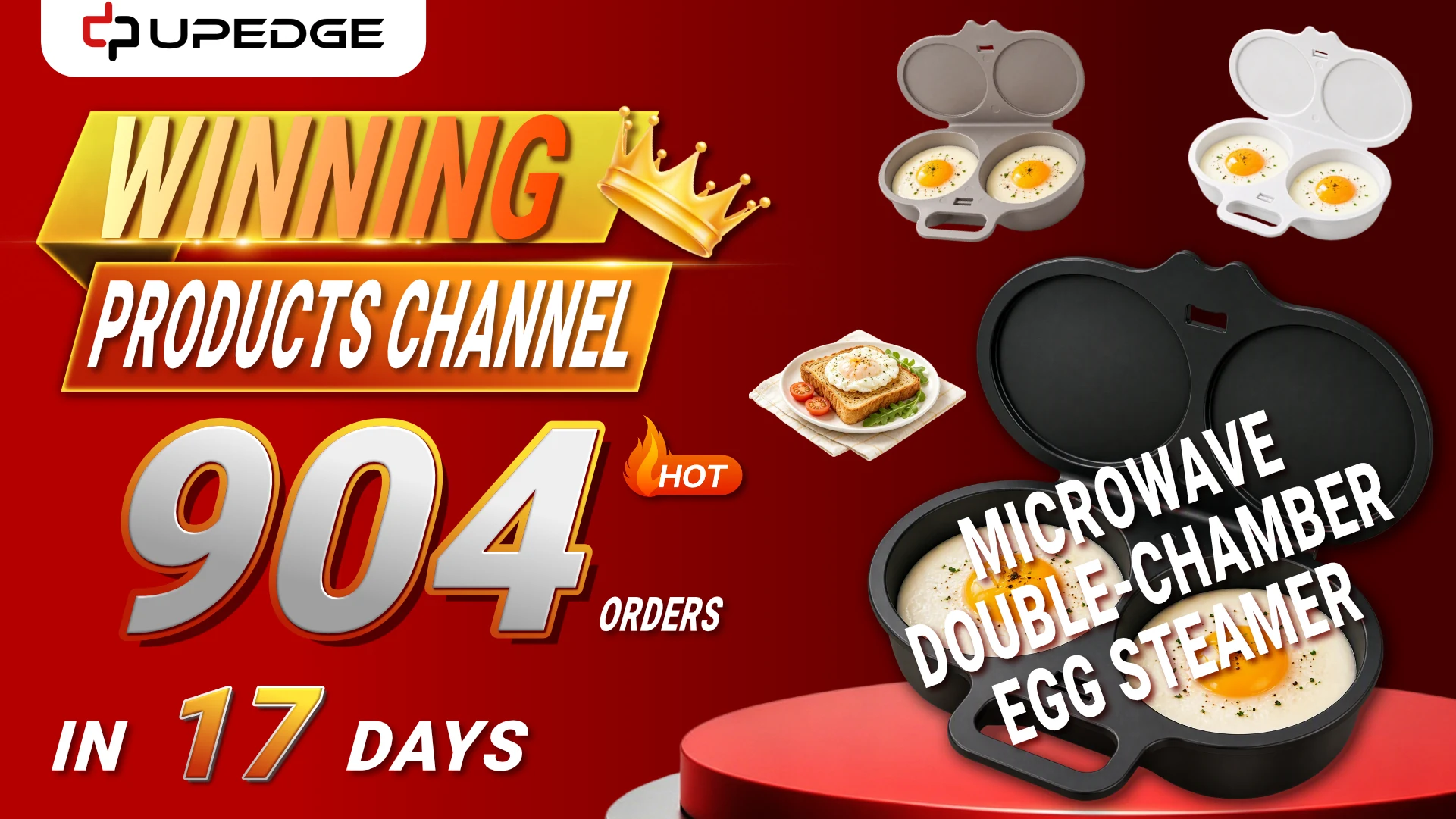 Microwave double-chamber egg steamer winning product